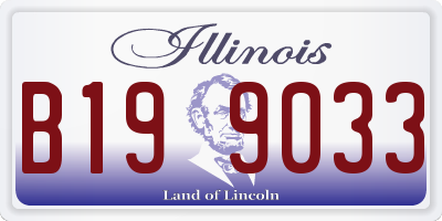 IL license plate B199033