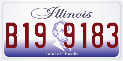 IL license plate B199183