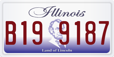 IL license plate B199187