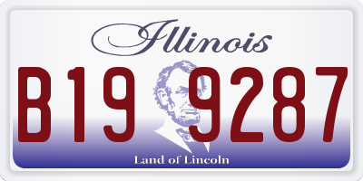 IL license plate B199287