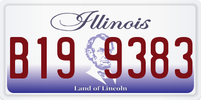IL license plate B199383