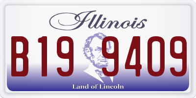 IL license plate B199409