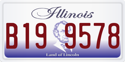IL license plate B199578