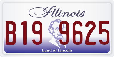 IL license plate B199625