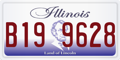 IL license plate B199628