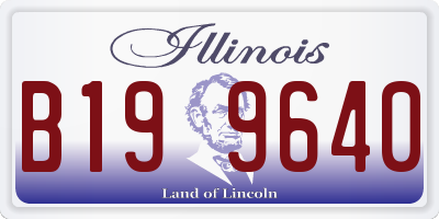 IL license plate B199640