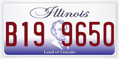 IL license plate B199650