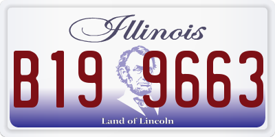 IL license plate B199663