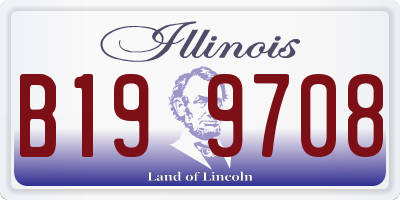 IL license plate B199708
