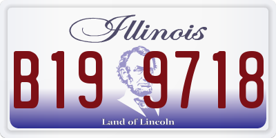 IL license plate B199718