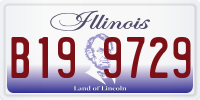 IL license plate B199729