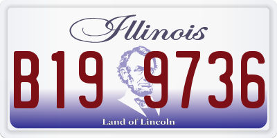 IL license plate B199736
