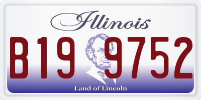 IL license plate B199752