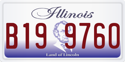 IL license plate B199760