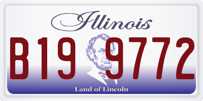 IL license plate B199772
