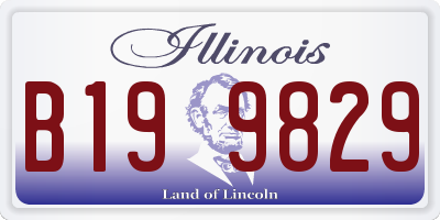 IL license plate B199829