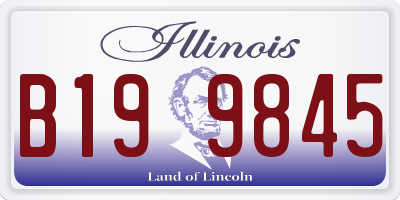 IL license plate B199845
