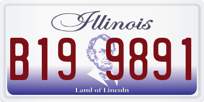 IL license plate B199891