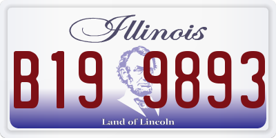 IL license plate B199893