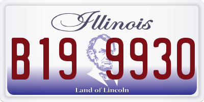 IL license plate B199930