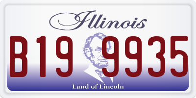 IL license plate B199935
