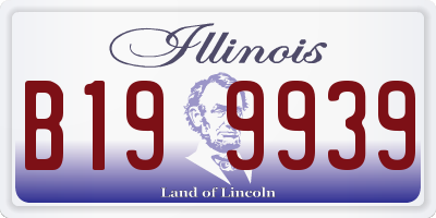 IL license plate B199939