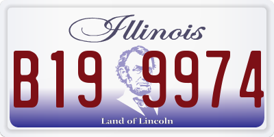 IL license plate B199974