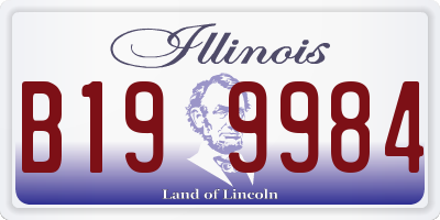 IL license plate B199984