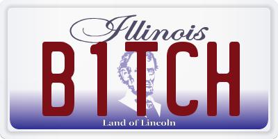 IL license plate B1TCH