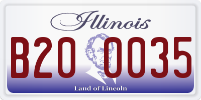 IL license plate B200035