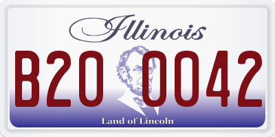IL license plate B200042