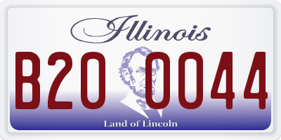 IL license plate B200044