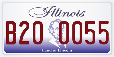 IL license plate B200055