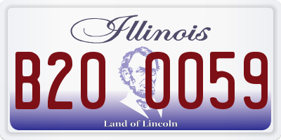 IL license plate B200059