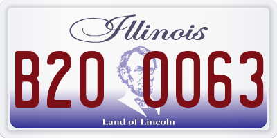 IL license plate B200063