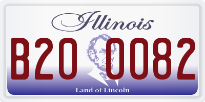 IL license plate B200082