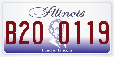 IL license plate B200119