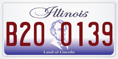 IL license plate B200139