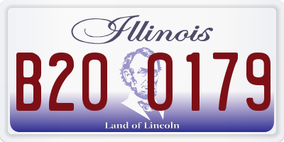 IL license plate B200179