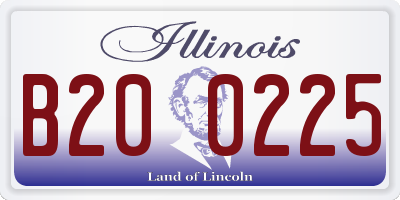 IL license plate B200225
