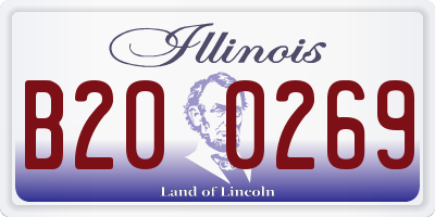 IL license plate B200269