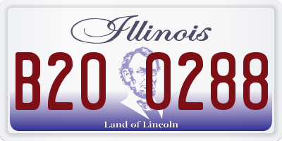 IL license plate B200288