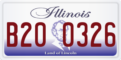 IL license plate B200326