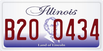 IL license plate B200434