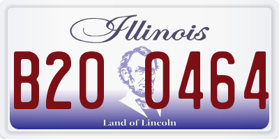 IL license plate B200464