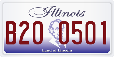 IL license plate B200501