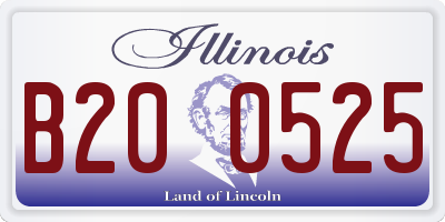 IL license plate B200525