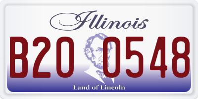 IL license plate B200548
