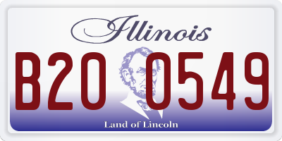 IL license plate B200549