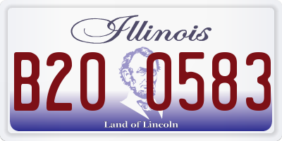 IL license plate B200583